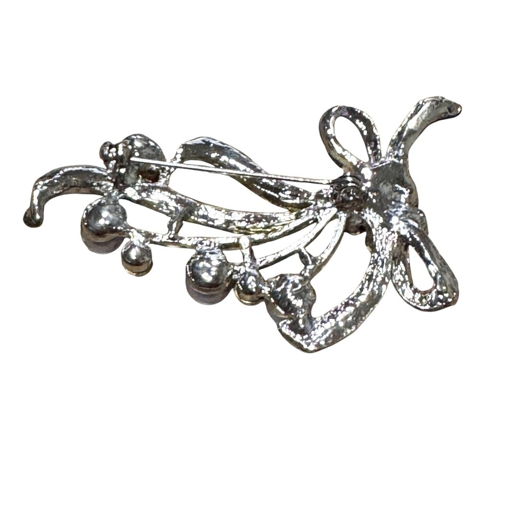 Purple Enamel and Silver Plated Flower Brooch #22078 - Picture 7 of 7